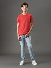 CAMISETA CKJ KIDS MC LOGO CENTRALIZADO VERMELHO