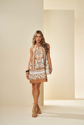 VESTIDO CURTO SM PLANO SOFT OPAQUE MASCAVO