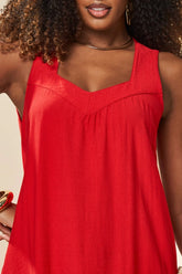 VESTIDO LONGO SM CREPONADO VISCOFLOW VERMELHO ROMA