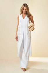 BLUSA SM LONGA CREPONADO VISCOFLOW BRANCO