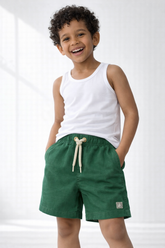 SHORT LINHO MASC KIDS LISO VERDE FLORESTA