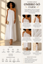 VESTIDO LONGO OMBRO SO FARM BRANCO