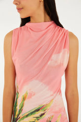 VESTIDO TULE MIDI COQUEIRAO FARM ROSA