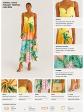 VESTIDO LONGO PAISAGEM SOLAR FARM AMARELO
