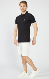 POLO MASC MC AEROPOSTALE PRETO/AZUL