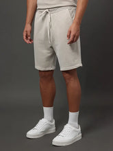 BERMUDA MAS MOLETOM CKJ LOGO MONOGRAM CAQUI CLARO