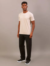 CAMISETA CKJ MAS MC ESSENTIALS CAQUI CLARO