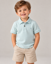 POLO OGOCHI INF MC ESSENCIAL SLIM VERDE AGUA 0207