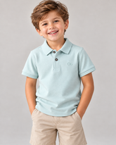 POLO OGOCHI INF MC ESSENCIAL SLIM VERDE AGUA 0207