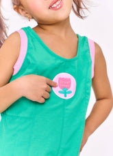 MACAQUINHO FEM CASA DE FLORES VERDE