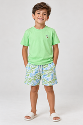 CONJ MAS CAM LOGO E BERM NYLON EST VERDE CLARO/BRANCO
