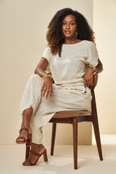 BLUSA FEM MC EM PLANO SOFT RUSTIC PEROLA