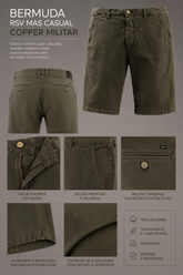 BERMUDA RSV MAS CASUAL COPPER MILITAR