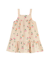 VESTIDO ALCA MALHA LIST EST FRUTINHAS OFF WHITE