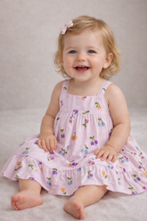 VESTIDO ALCA MALHA LIST EST FRUTINHAS ROSA