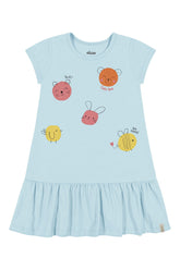 VESTIDO MC EST BICHINHOS BAB BARRA AZUL CLARO