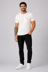 CAMISETA MAS MC SUEDINE AEROPOSTALE CREME