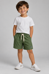 BERMUDA MAS KIDS ALFA PREMIUM VISCOSE VERDE OLIVA