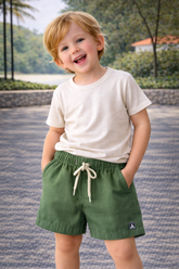 BERMUDA MAS KIDS ALFA PREMIUM VISCOSE VERDE OLIVA