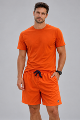 SHORT TACTEL MASC LISO JAIAL LARANJA QUEIMADO/MARINHO