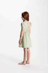 VESTIDO ROD TRICOLINE LISTRADO C LUREX VERDE CLARO