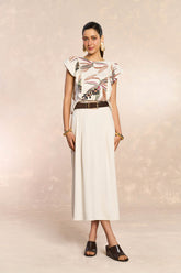 BLUSA FEM MC EM PLANO VISCOLINHO BUTTER TROPICAL GARDEN