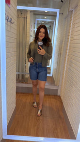 CONJ FEM BL E CARDIGAN ML CANEL VISCOSE CHUMBO