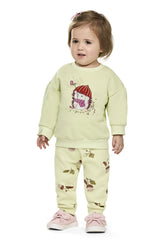 CONJ FEM BLUSAO E CALCA MLT FELP EST VERDE CLARO