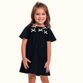 VESTIDO MC LASTEX LACOS DEC ML FLORENCE PRETO