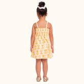 VESTIDO ALCA LASTEX EST ABACAXI MARFIM/LARANJA
