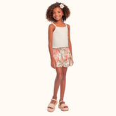 CONJ FEM REG RIB SHORT EST COQ FLORENCE BAUNILHA/EST MARROM
