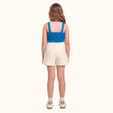 CONJ FEM REG LASTEX E SHORT EST MAR AZUL COBALTO