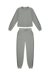 CONJ FEM BLUSAO E CALCA MOLECOTTON FELP CINZA