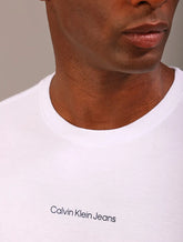 CAMISETA CKJ MAS ML LOGO CENTRALIZADO BRANCO