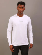 CAMISETA CKJ MAS ML LOGO CENTRALIZADO BRANCO