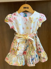 VESTIDO TRICOLINE ESTAMPADA C CINTO MULTICOLORIDO