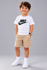 CAMISETA NIKE KIDS MAS FTR EVERGREEN BRANCO 001