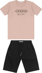 CONJ MAS CAM STRONGER RELEVO E BER SARJA CRISTAL ROSA/PRETO