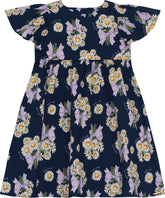 VESTIDO MC BORB POPELINE FLOWER GARDEN MARINHO