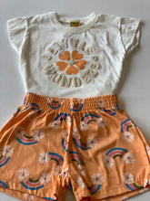 CONJ FEM BL LITTLE WONDERS E SHORT EST OFF WHITE/LARANJA