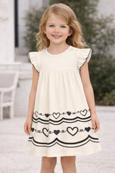 VESTIDO MC BORD E EST CORACOES BARRA OFF WHITE