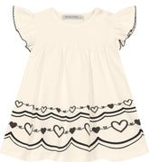 VESTIDO MC BORD E EST CORACOES BARRA OFF WHITE
