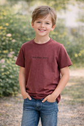 CAMISETA CKJ KIDS MC LOGO CENTRALIZADO BORDO