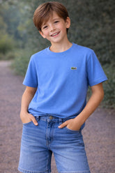 CAMISETA MAS KIDS MC LACOSTE CORE AZUL MEDIO 776