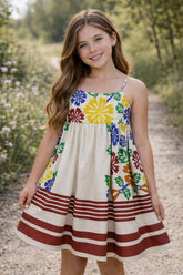 VESTIDO BELEZA BARRADO FARM FUTURA BRANCO