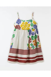 VESTIDO BELEZA BARRADO FARM FUTURA BRANCO
