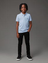 POLO CKJ KIDS MAS LOGO RE ISSUE PEITO AZUL BEBE