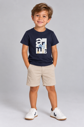CAMISETA MAS ARAMIS INF EST GEOMETRICA NAVY