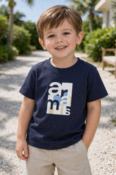 CAMISETA MAS ARAMIS INF EST GEOMETRICA NAVY