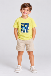 CAMISETA MAS ARAMIS INF EST GEOMETRICA CITRICO